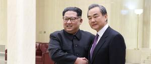 Der chinesische Außenminister Wang Yi bei seinem Besuch in Nordkorea.
