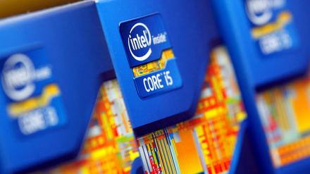 Intel-Prozessoren in einem Geschäft in Seoul. 