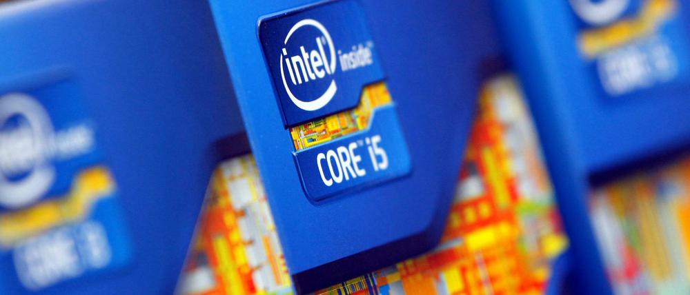 Intel-Prozessoren in einem Geschäft in Seoul. 
