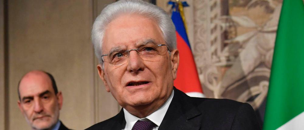 Mit der Geduld am Ende: Italiens Präsident Sergio Mattarella.