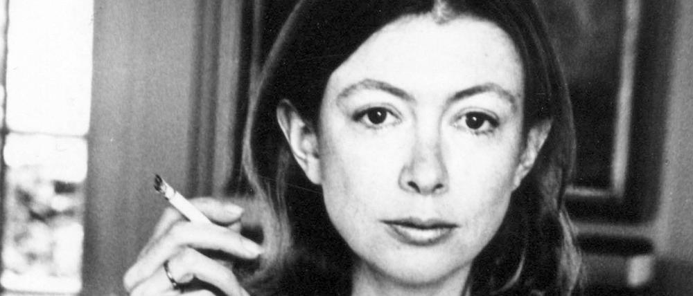 Prosa als Pop-Art. Die 1934 geborene Schriftstellerin und Journalistin Joan Didion als junge Frau.