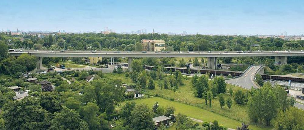 Unter einem der meistbefahrenen Autobahnabschnitte Deutschlands haben sich Kleingärtner ihre Idylle geschaffen. Bleibt das alles erhalten, wenn die Rudolf-Wissell-Brücke abgerissen wird?