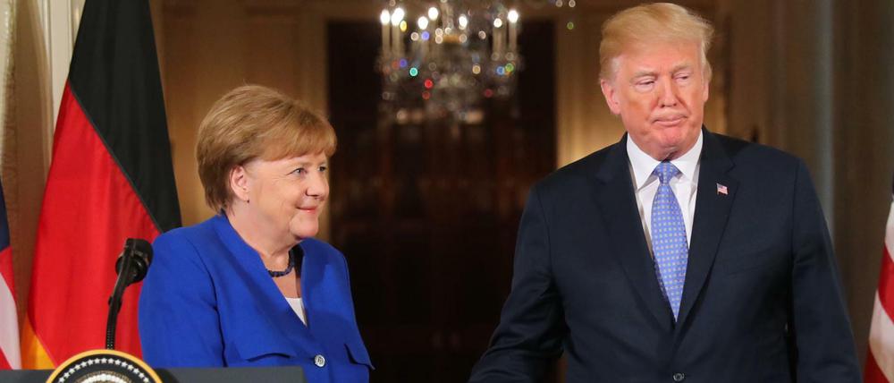 Kanzlerin Angela Merkel und US-Präsident Donald Trump