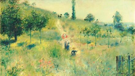 Flirrende Luft. „Ansteigender Weg durch hohes Gras“ von Auguste Renoir, 1877. 