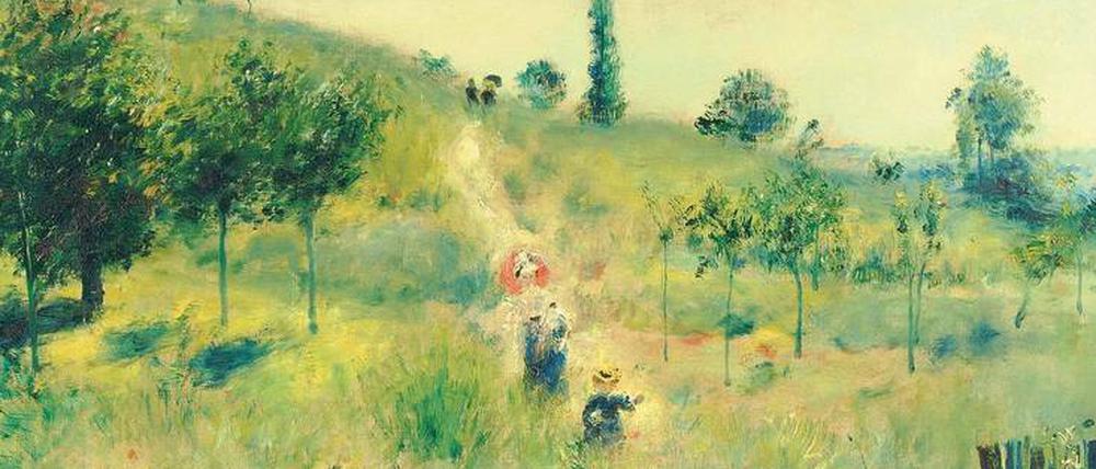 Flirrende Luft. „Ansteigender Weg durch hohes Gras“ von Auguste Renoir, 1877.
