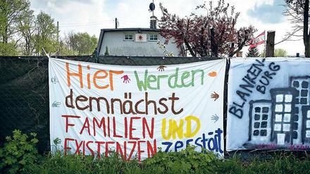 Protest. Kleingärtner wehren sich gegen das Neubauprojekt. 