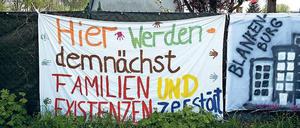 Protest. Kleingärtner wehren sich gegen das Neubauprojekt. 