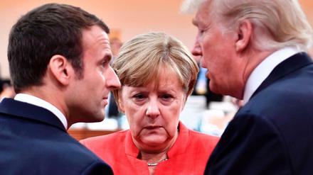 Macron, Merkel und Trump wollen Nachbesserungen am Abkommen. Aber mit unterschiedlichen Methoden. 