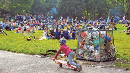 Grillpark. Im Friedrichshain kriegt jeder sein Fett weg. 