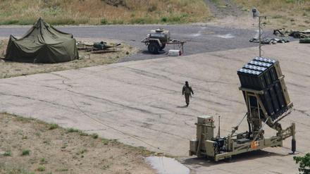Israelische Raketenabschussanlagen auf dem Golan.
