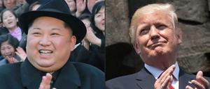 Werden sich bald persönlich gegenüberstehen: Kim Jong Un und Donald Trump (rechts).