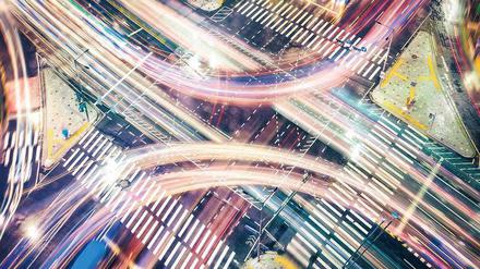 Schöne schnelle Welt? Selbstfahrende Carsharing-Systeme könnten den Verkehr in Städten deutlich reduzieren.