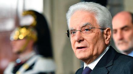 Italiens Präsident Sergio Mattarella. 