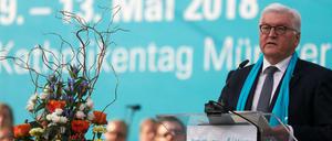 Bundespräsident Frank-Walter Steinmeier auf dem Deutschen Katholikentag. 