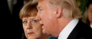 Bundeskanzlerin Angela Merkel und US-Präsident Donald Trump.