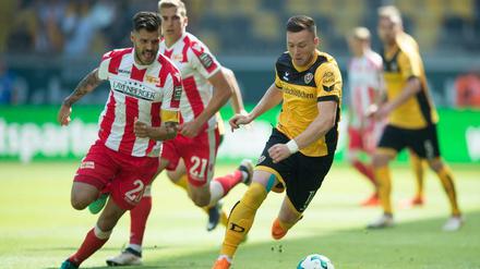 Bei Union und Dresden wurde es am Ende doch noch einmal richtig spannend.