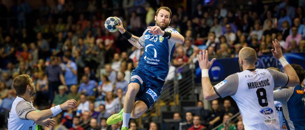 Steffen Fäth, hier im EHF-Pokal gegen Nasice, erzielte zehn Tore gegen Wetzlar.