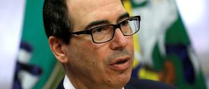 Steve Mnuchin im April bei einer Pressekonferenz in Washington.