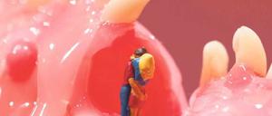 Zahn der Zeit. Detail aus Mithu Sens Installation „Border Unseen“ (2014). 