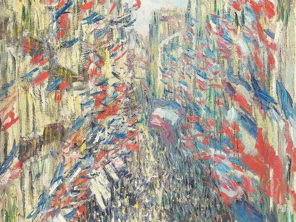 Fahnenmeer. Der Nationalfeiertag in Paris, von Monet gemalt 1878.