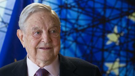Der ungarischstämmige Milliardär George Soros vor einem Meeting in Brüssel im April 2017.
