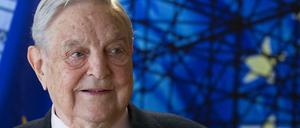 Der ungarischstämmige Milliardär George Soros vor einem Meeting in Brüssel im April 2017.