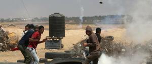 Palästinenser an der Grenze des Gazastreifens