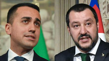 Luigi Di Maio (links, M5S) und Lega-Chef Matteo Salvini