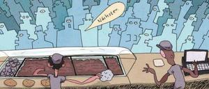 Der Nächste bitte: Eine Szene aus Maximilan Hillerzeders „Maertens“.