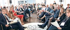 Große Expertenrunde beim Tagesspiegel Fachforum Ländlicher Raum am Donnerstag im Verlagshaus.