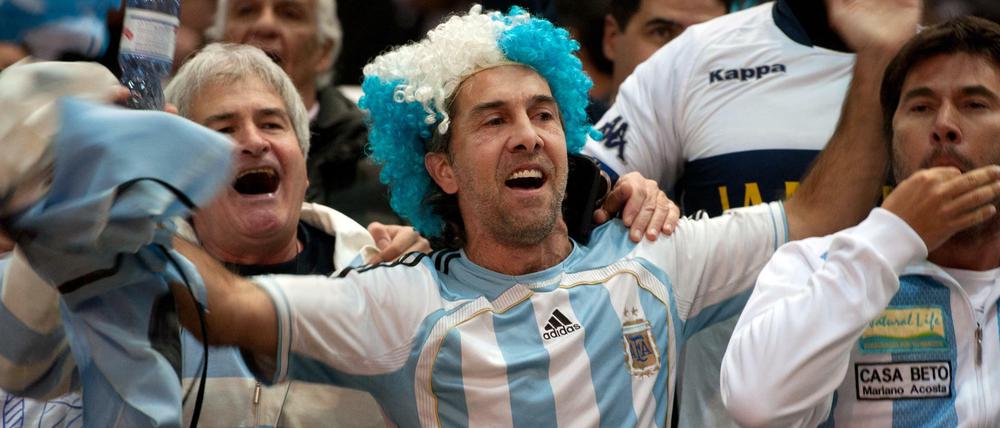 Argentinische Fans freuen sich auf Russland.