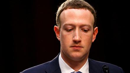 Mark Zuckerberg im April bei einer Anhörung im US-Senat.