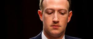 Mark Zuckerberg im April bei einer Anhörung im US-Senat.