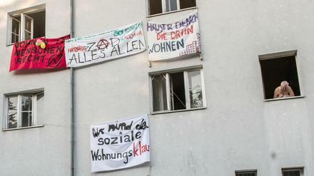 Vorübergehend besetzt: Das Haus an der Bornsdorfer Straße in Neukölln. 