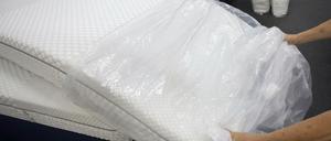 Matratzen in einem Fachgeschäft in Berlin