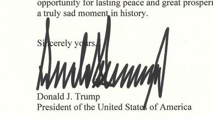 Trumps Brief an Kim Jong Un