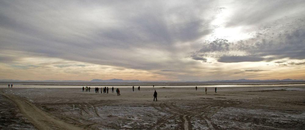 Das Marschland Gavkhooni unweit von Isfahan im Zentraliran ist durch den Temperaturanstieg fast ausgetrocknet.