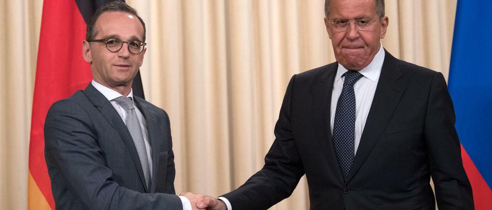 Heikle Partner: Viele in der SPD sehen die Russlandpolitik von Heiko Maas kritisch, der Anfang Mai seinen Amtskollegen Sergej Lawrow traf.