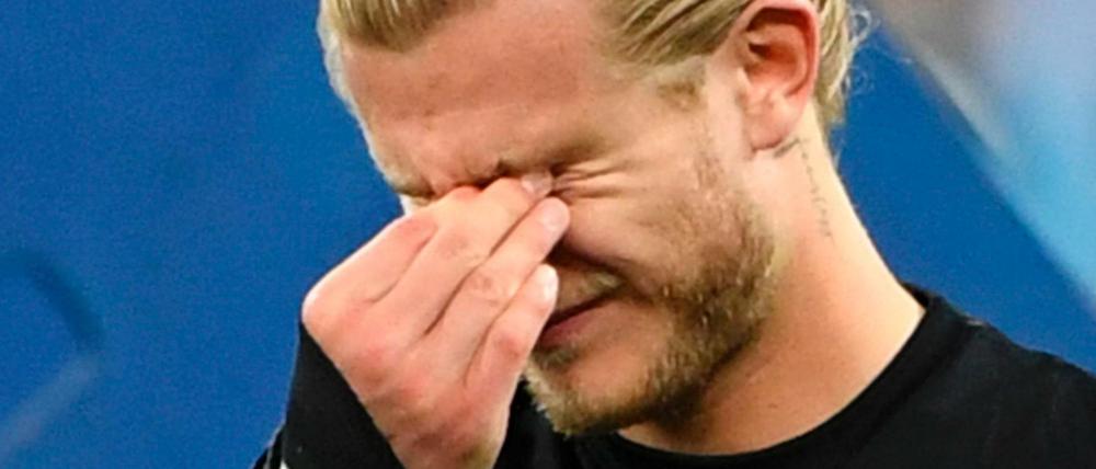 Völlig fertig: Liverpools Torhüter Loris Karius.