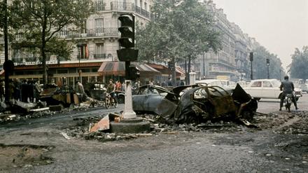 Der Morgen des 25. Mai 1968 nach den nächtlichen Unruhen in Paris