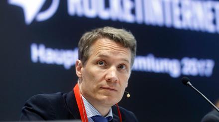 Rocket Internet-Chef Oliver Samwer bei der Hauptversammlung der Internetschmiede 2017.