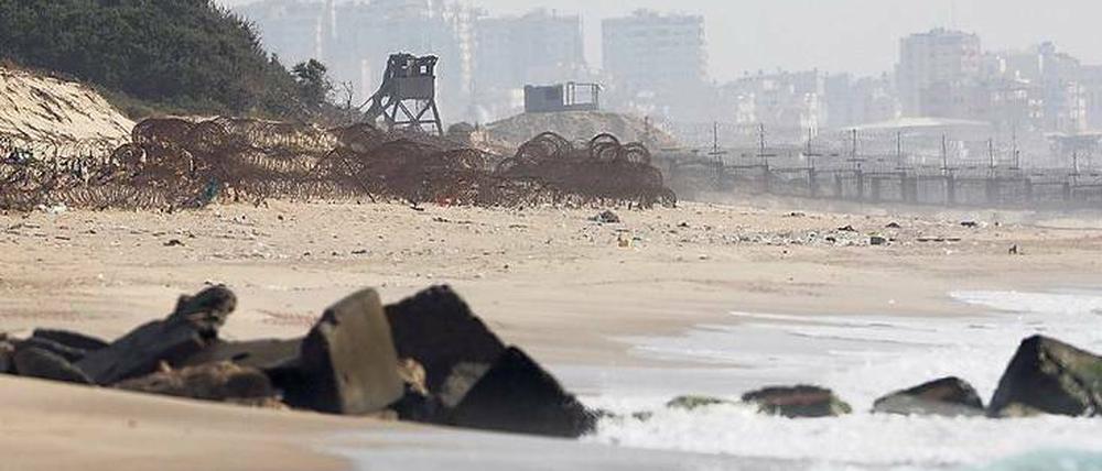 Blick auf Sperranlagen nördlich des Gazastreifens.