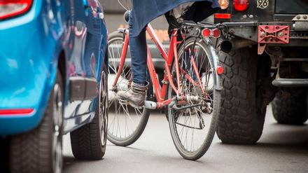 Fahrradfahren in Berlin: Manchmal ein Parcours.