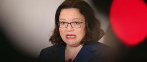 Andrea Nahles bläst zum Angriff - auf die Widersprüche der eigenen Partei. Das kommt nicht bei allen Genossen gut an.