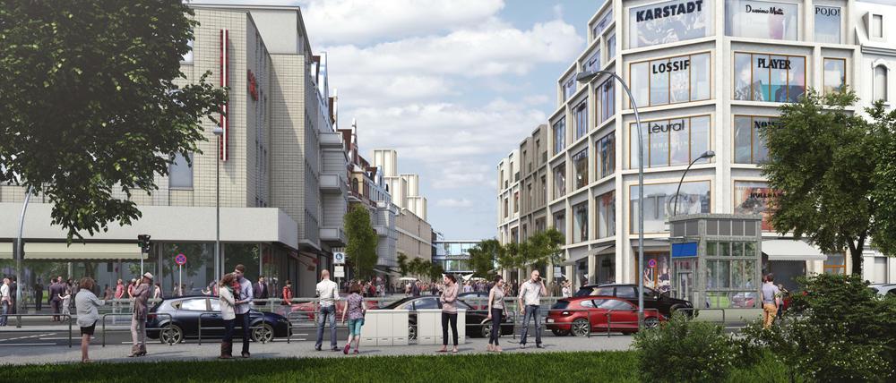Fußgängerzone Tegel: So soll das neue Einkaufszentrum aussehen im Norden Berlins (Stand: Mai 2018).