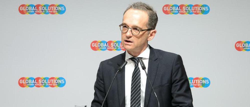 Bundesaußenminister Heiko Maas (SPD) beim Global Solutions Summit.