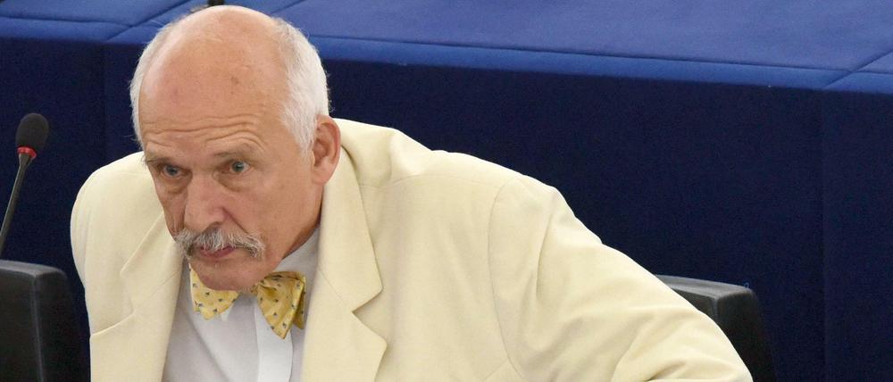 Janusz Korwin-Mikke, Ex-Abgeordneter des EU-Parlaments aus Polen. Er war bekannt für seine Ausfälle.