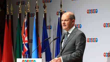 Olaf Scholz, Vize-Kanzler und Bundesminister für Finanzen, beim Global Solutions Summit