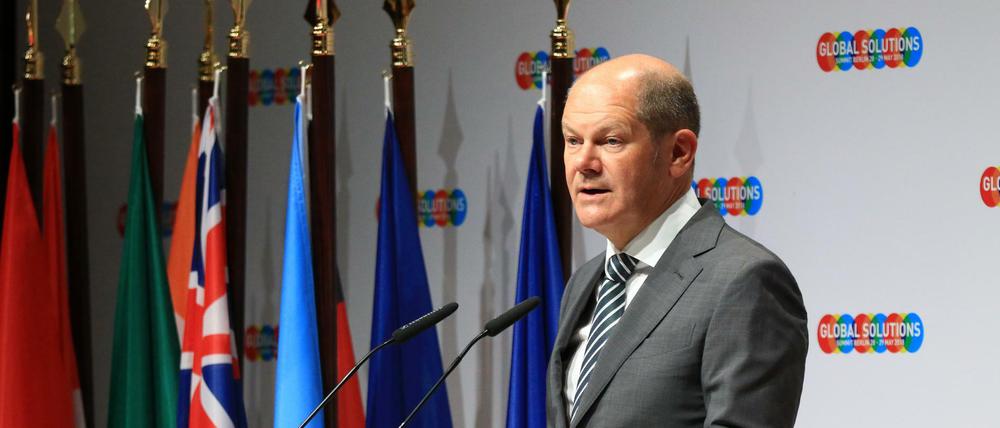 Olaf Scholz, Vize-Kanzler und Bundesminister für Finanzen, beim Global Solutions Summit