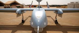 Eine Drohne vom Typ Heron TP. Aufnahme aus Mali.